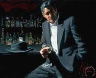 Fabian Perez Fabian Perez Black Suit Red Wine